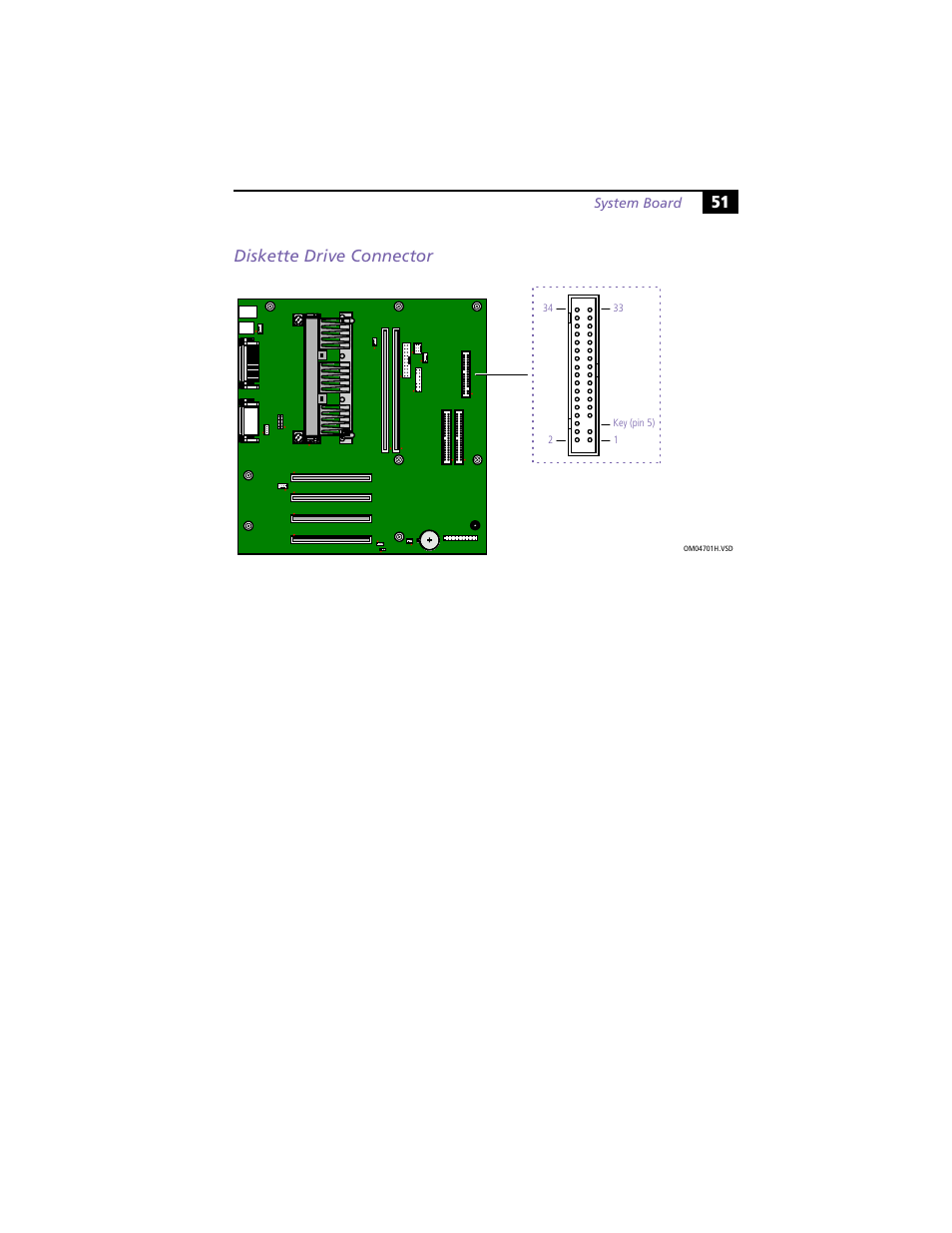 Diskette drive connector, 51 diskette drive connector | Sony PCV-E314DS User Manual | Page 59 / 114