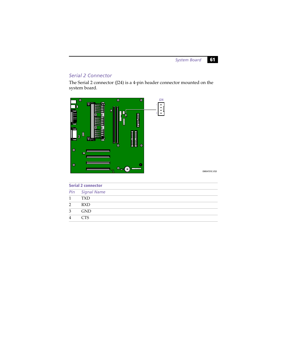 Serial 2 connector, 61 serial 2 connector | Sony PCV-E314DS User Manual | Page 69 / 114