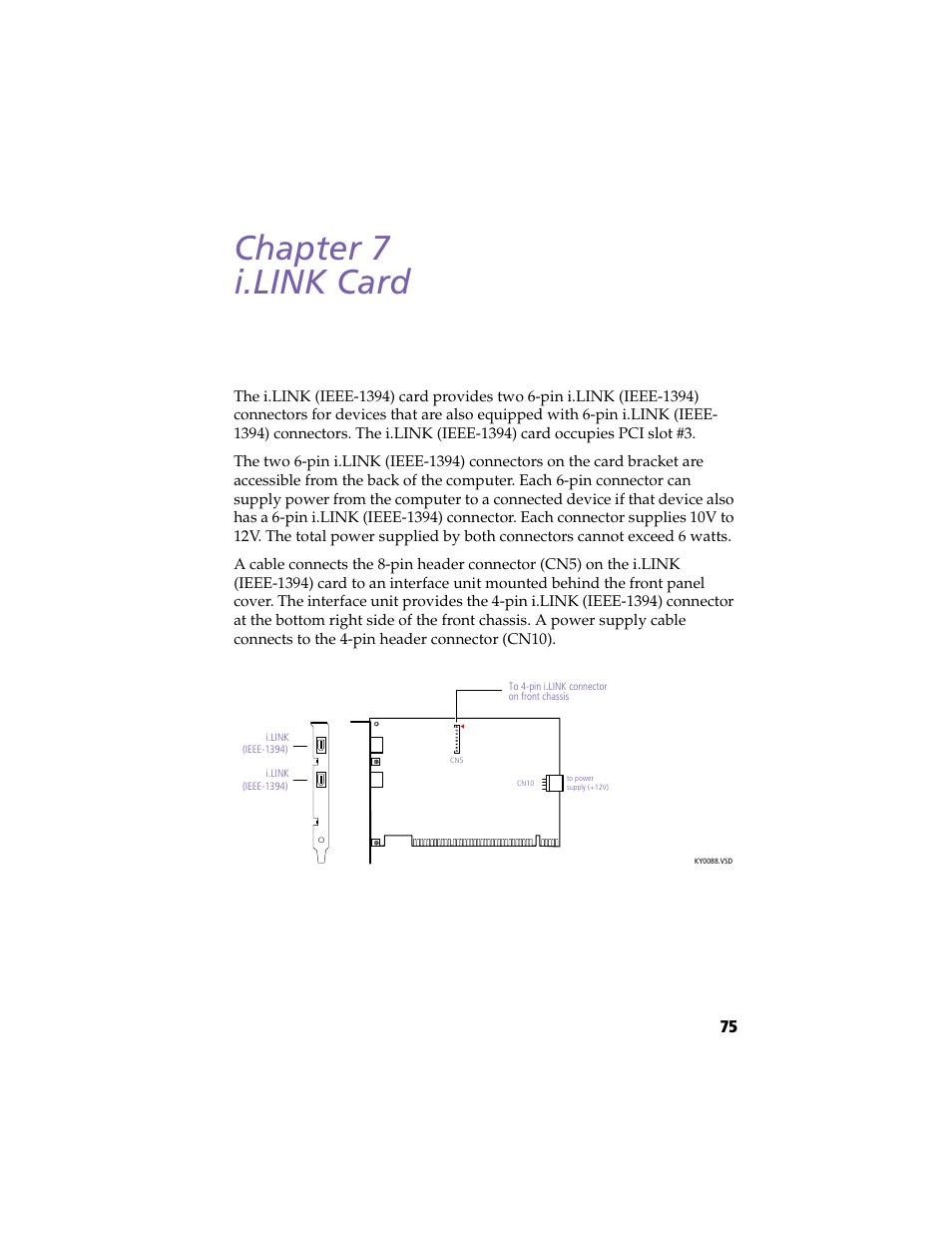 I.link card, Chapter 7 — i.link card, Chapter 7 i.link card | Sony PCV-E314DS User Manual | Page 83 / 114