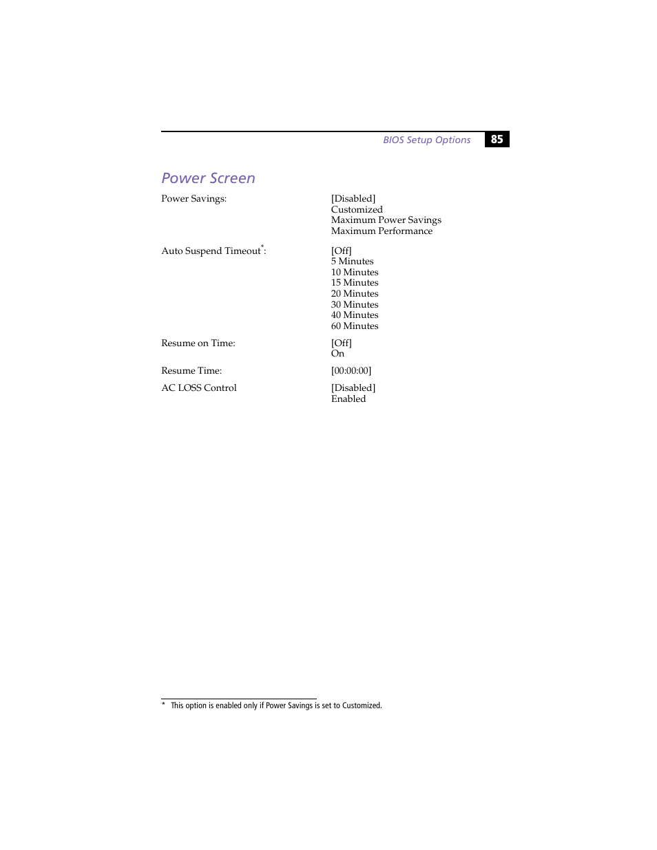 Power screen | Sony PCV-E314DS User Manual | Page 93 / 114