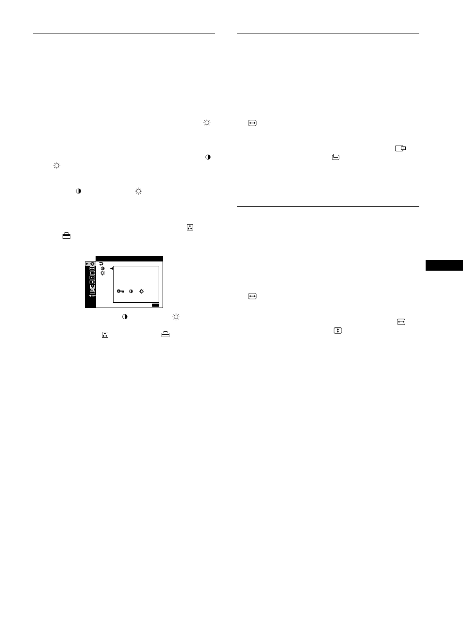 Adjusting the size of the picture (size/center) | Sony CPD-G520 User Manual | Page 11 / 64