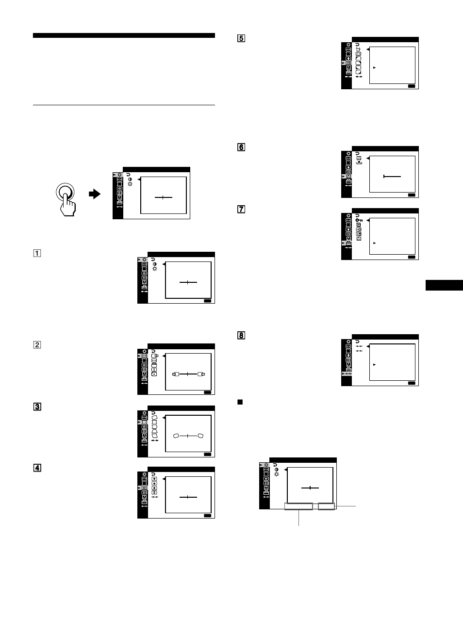 Personnalisation de votre moniteur, Navigation dans le menu, Menu | Sony CPD-G520 User Manual | Page 29 / 64