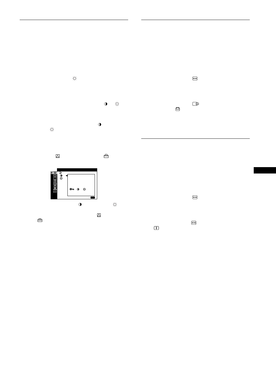 Réglage du centrage de l’image (taille/centrage), Réglage de la taille de l’image (taille/centrage) | Sony CPD-G520 User Manual | Page 31 / 64