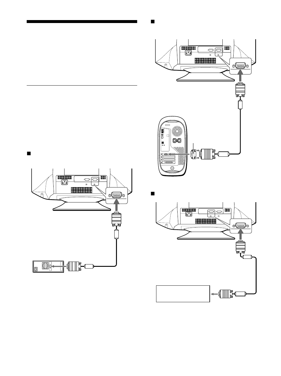 Configuración, Paso 1: conexión del monitor al ordenador | Sony CPD-G520 User Manual | Page 46 / 64