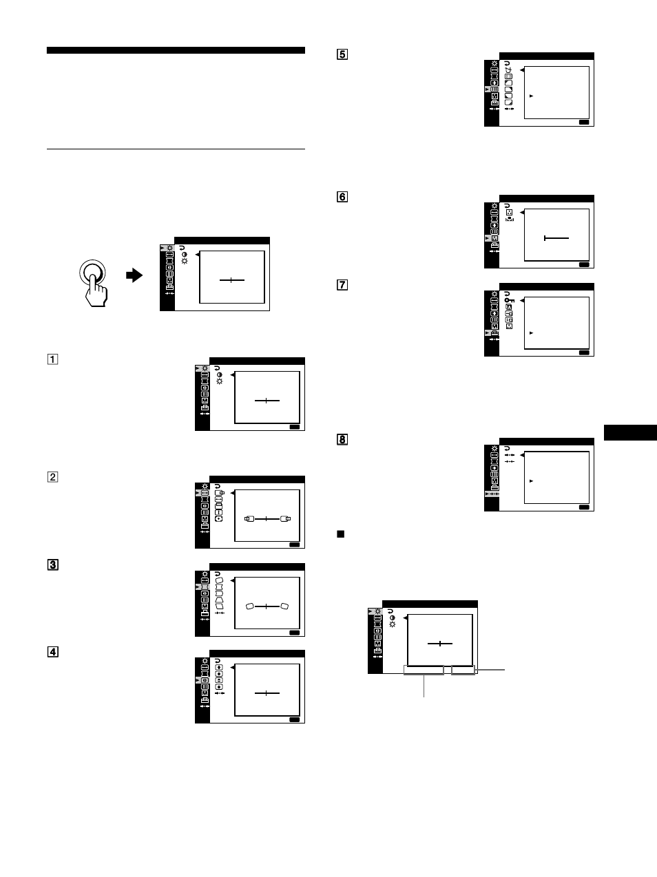 Personalización del monitor, Navegación por el menú, Menu | Sony CPD-G520 User Manual | Page 49 / 64