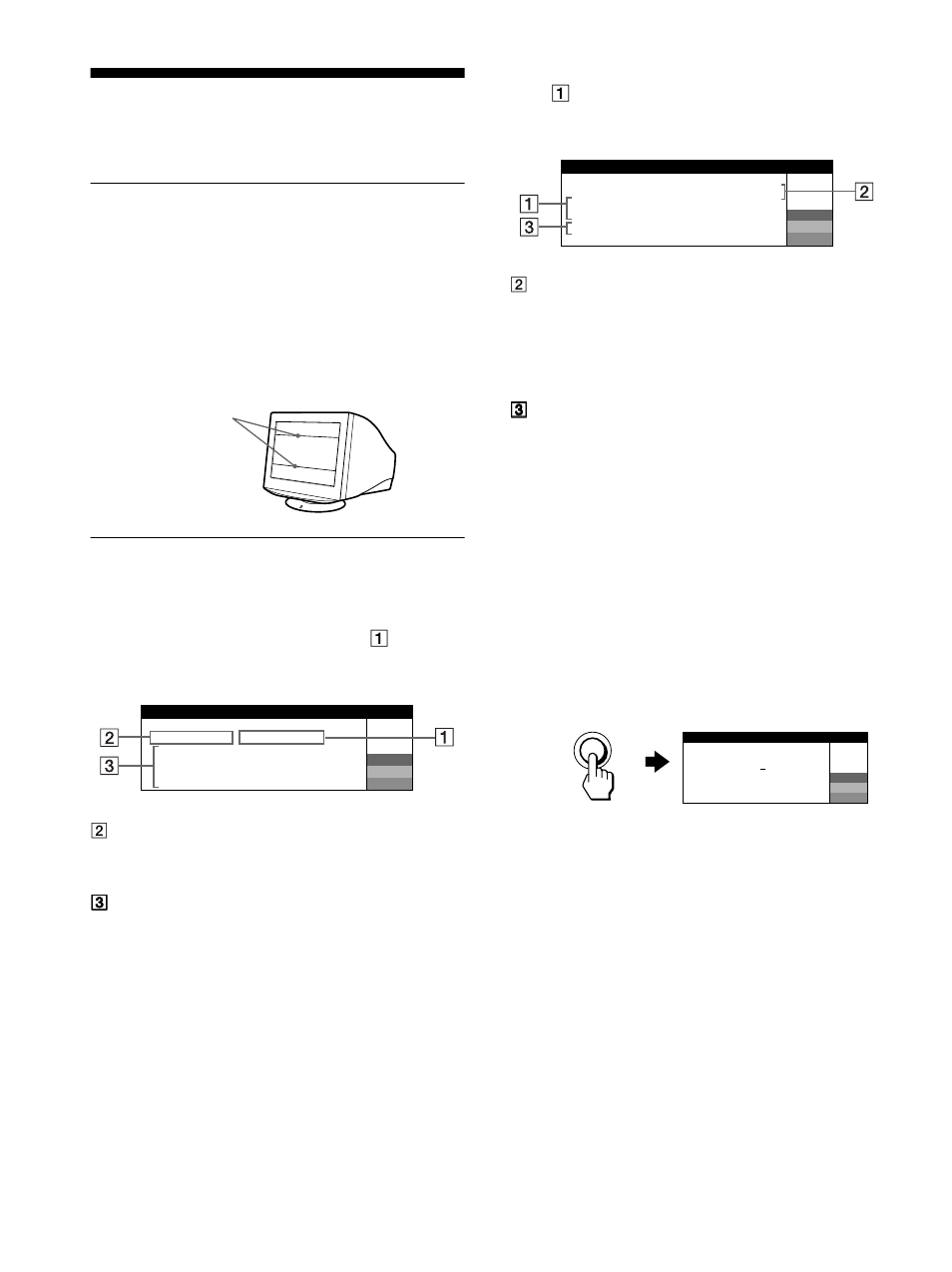 Solución de problemas, Mensajes en pantalla, Menu | Sony CPD-G520 User Manual | Page 58 / 64