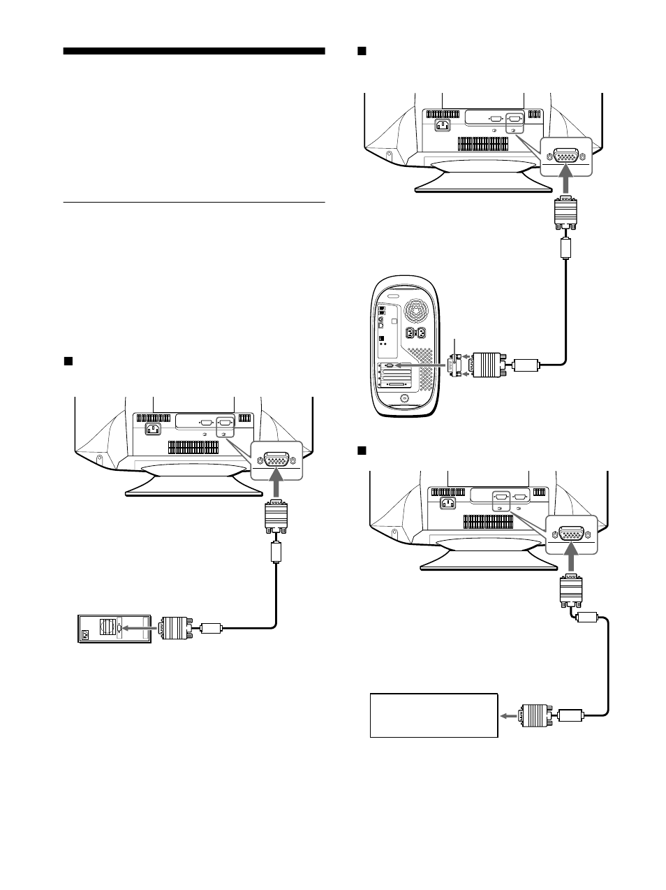 Setup, Step 1: connect your monitor to your computer | Sony CPD-G520 User Manual | Page 6 / 64