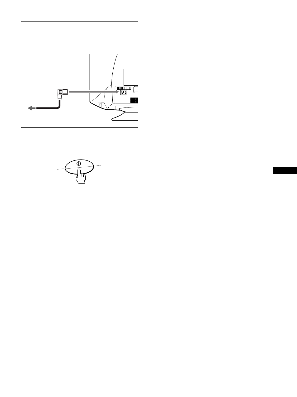 Step 2: connect the power cord, Step 3: turn on the monitor and computer | Sony CPD-G520 User Manual | Page 7 / 64
