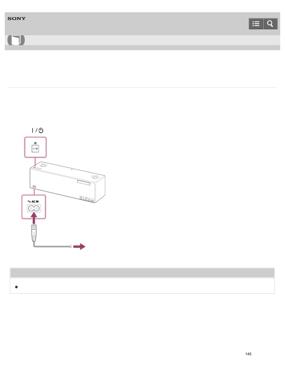 Connecting to an ac outlet, Help guide | Sony SRS-X9 User Manual | Page 158 / 349