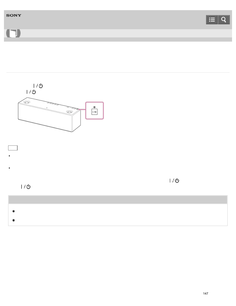 Turning the power on, You can turn on the speaker, Help guide | Sony SRS-X9 User Manual | Page 160 / 349