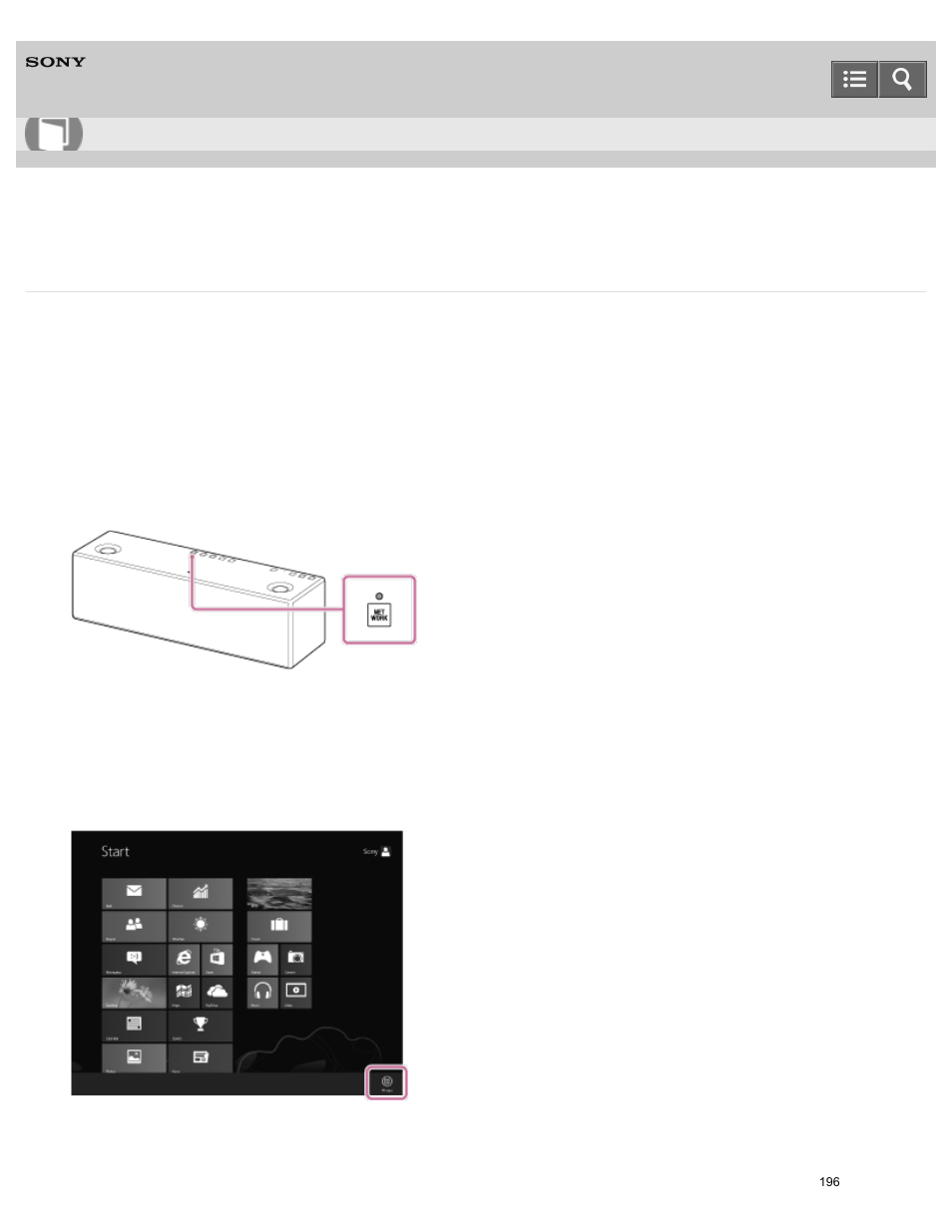 Windows media player), Help guide | Sony SRS-X9 User Manual | Page 209 / 349