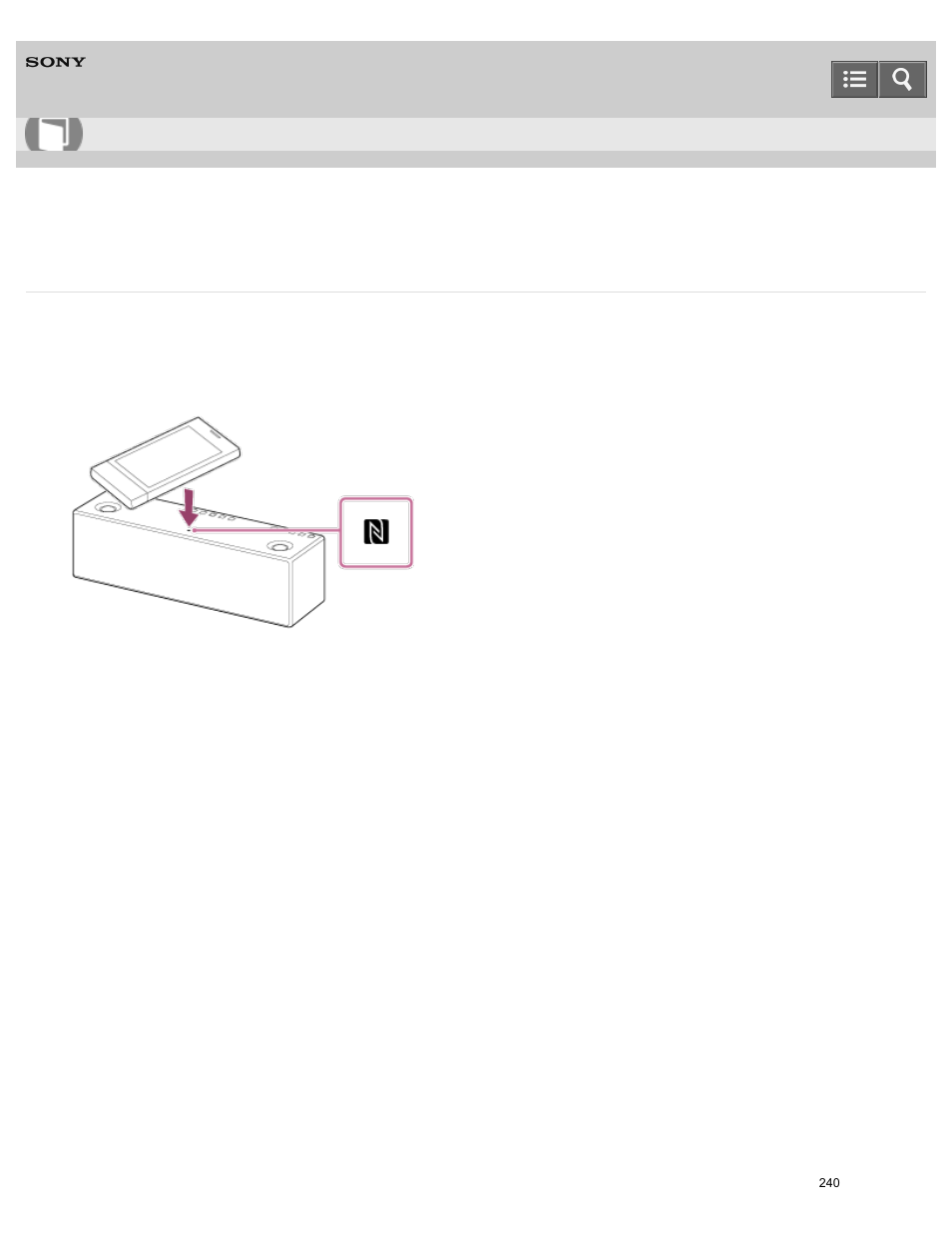 Disconnecting the smartphone by one touch (nfc), Help guide | Sony SRS-X9 User Manual | Page 253 / 349