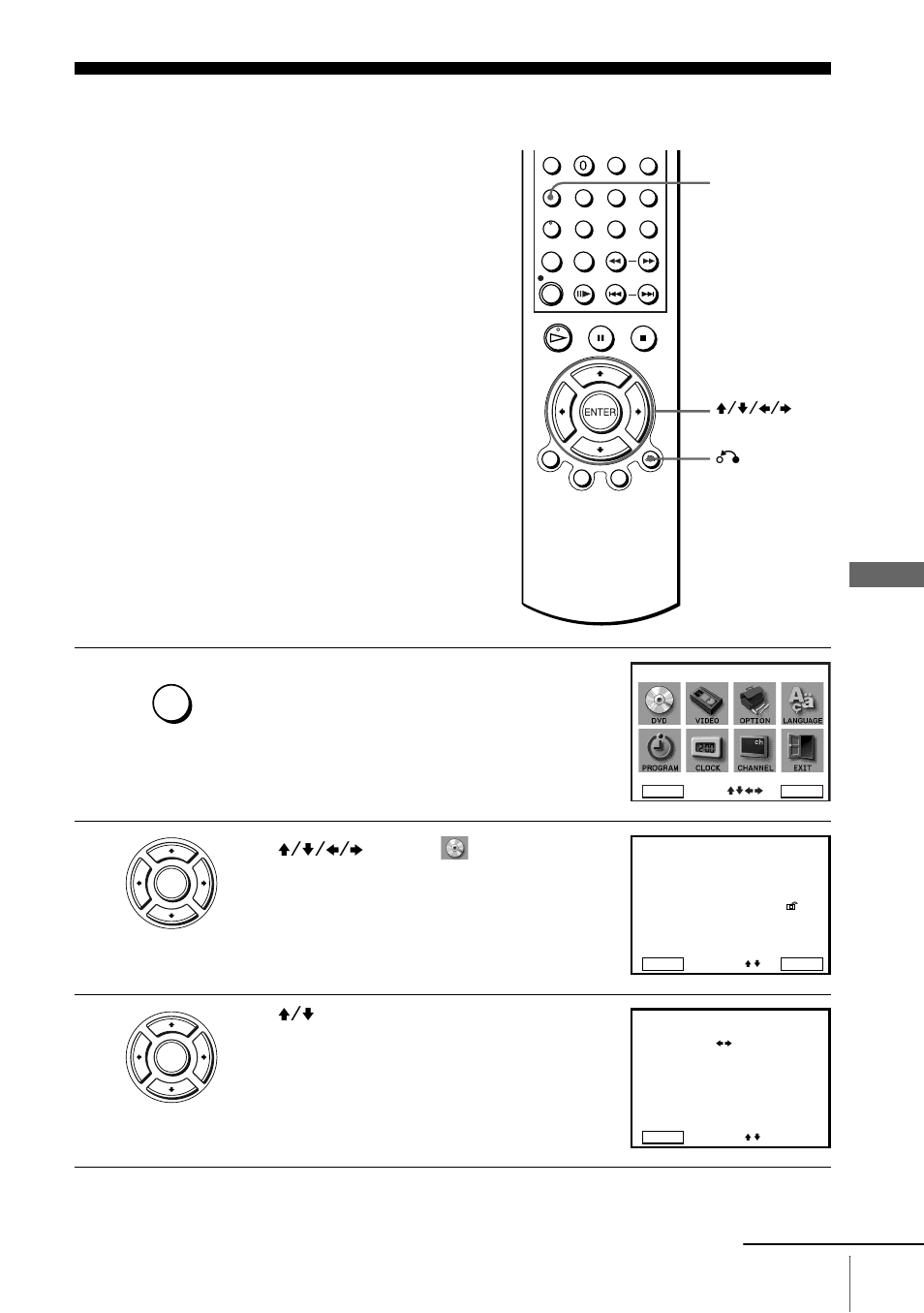 Dvd settings and adjustements, Audio setup | Sony SLV-D100 User Manual | Page 49 / 104