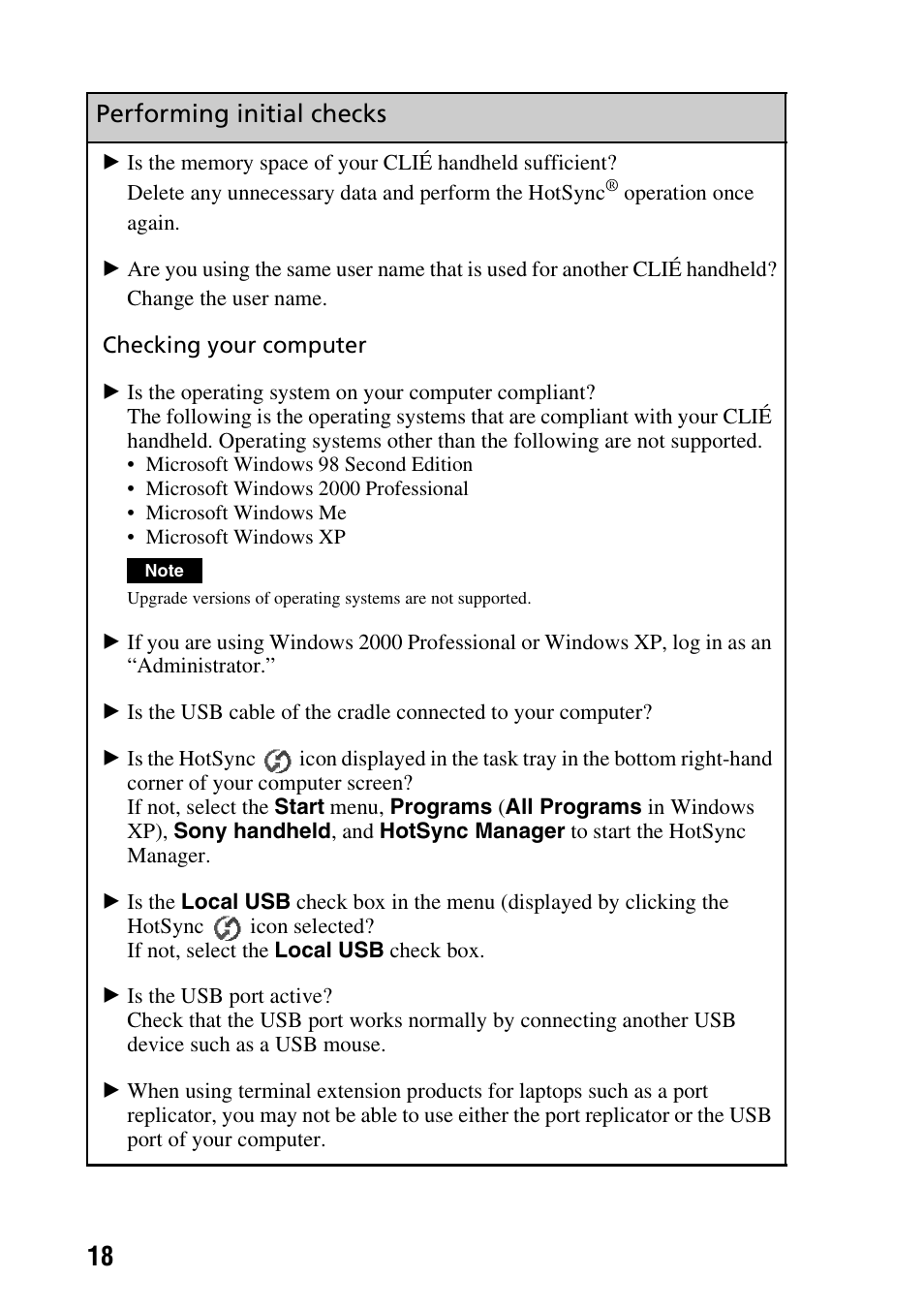 Sony PEG-TG50 User Manual | Page 18 / 56
