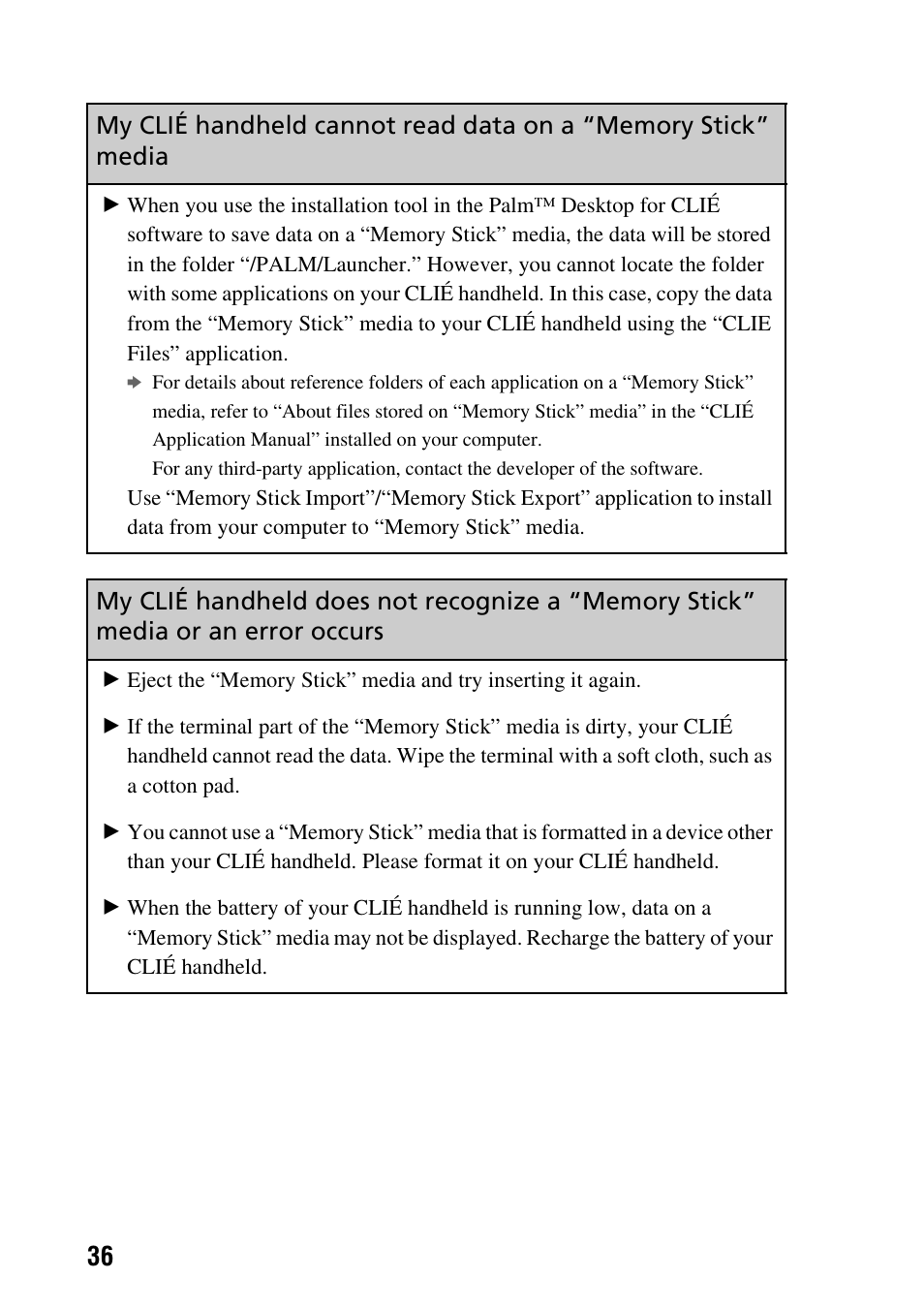 Sony PEG-TG50 User Manual | Page 36 / 56