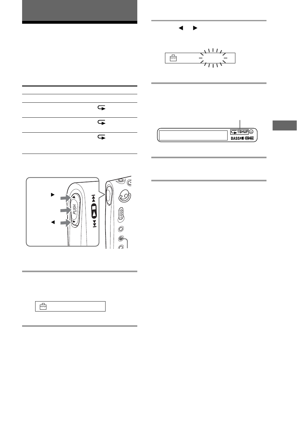 Advanced operations, Playing tracks repeatedly (repeat) | Sony NW-MS11 User Manual | Page 13 / 36