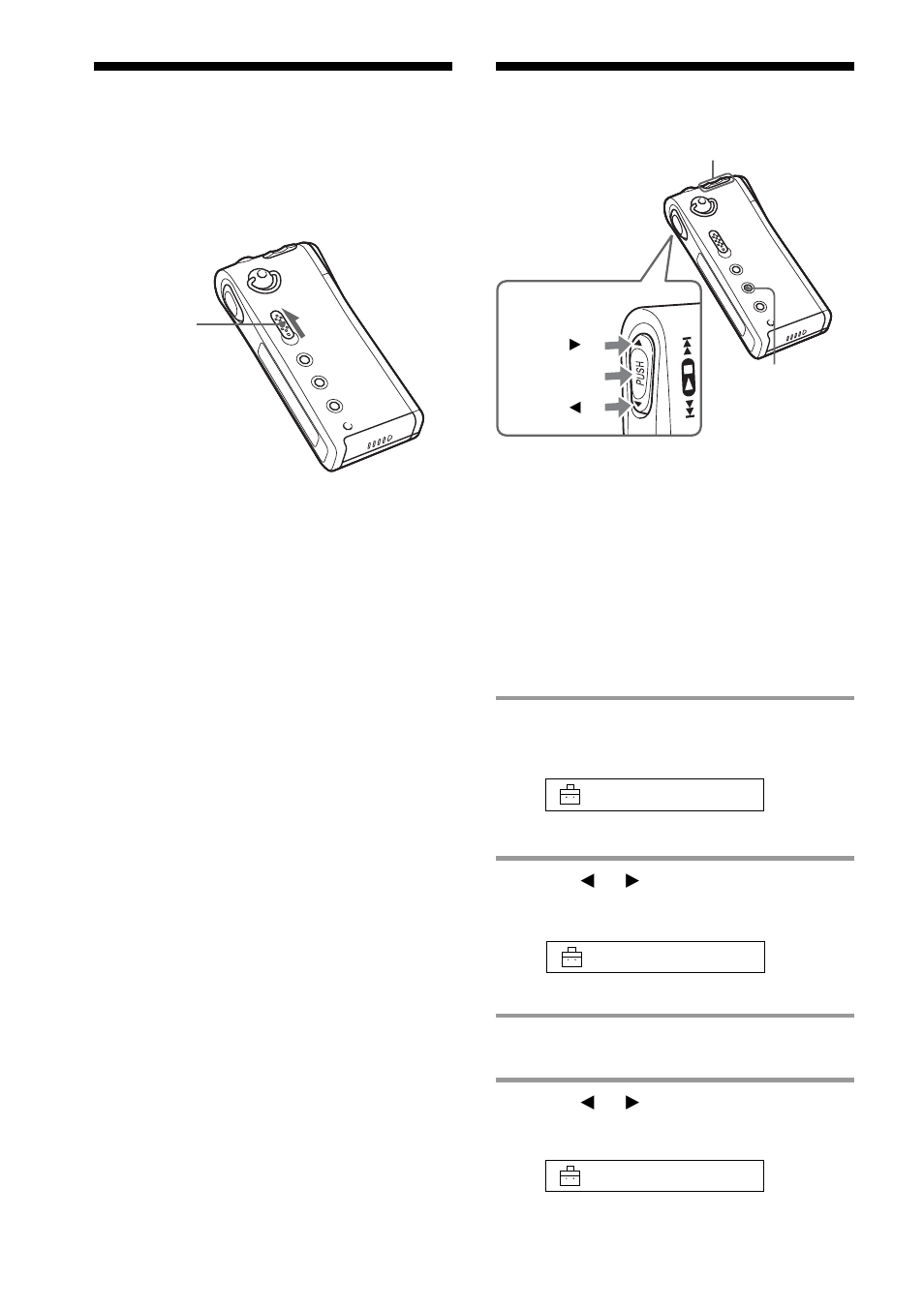 Locking the controls (hold), Changing the settings | Sony NW-MS11 User Manual | Page 16 / 36