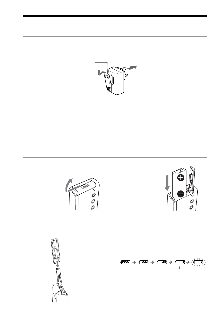 Step 2: charging the rechargeable battery | Sony NW-MS11 User Manual | Page 8 / 36