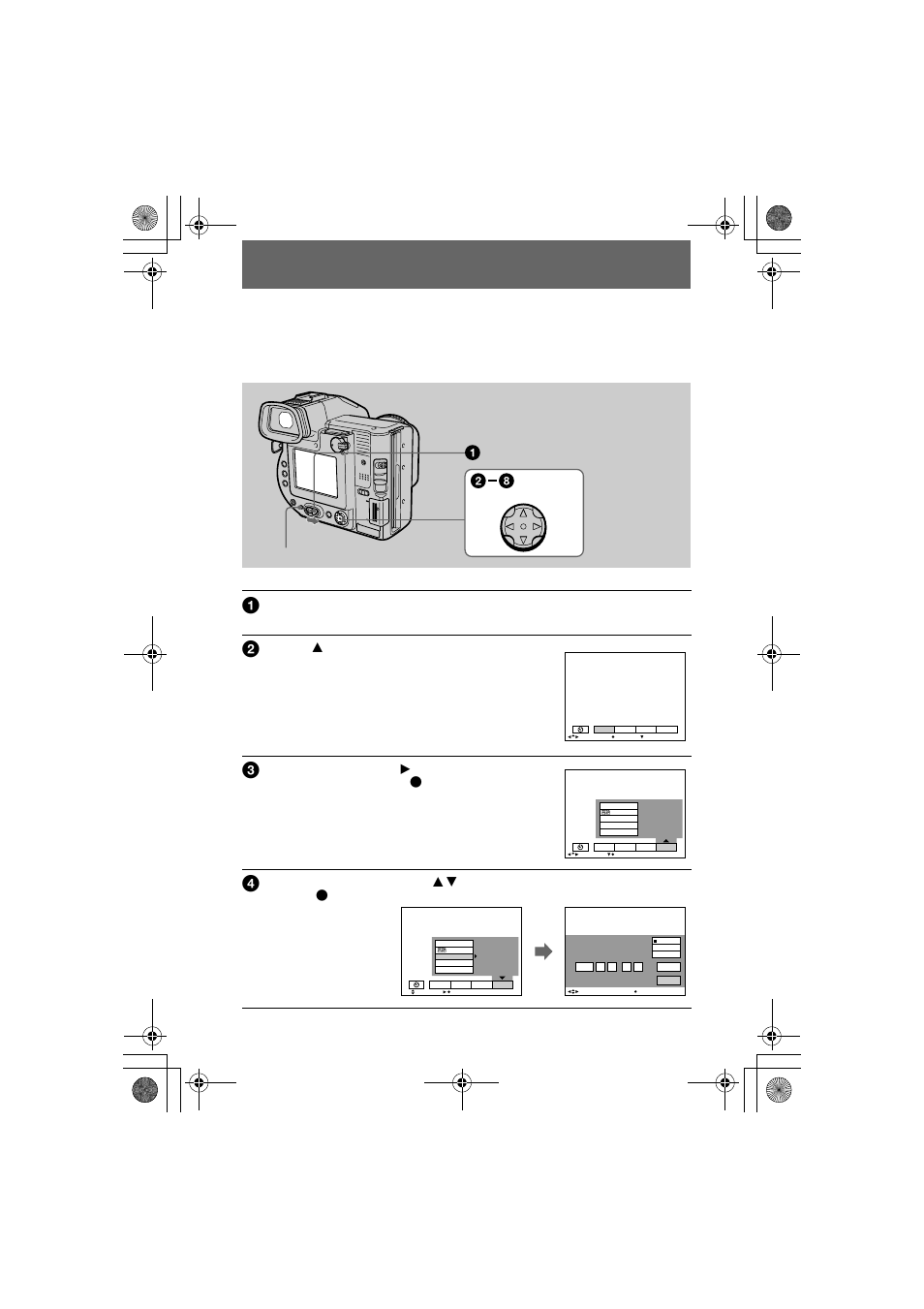 Setting the date and time, H (14), Press | Select [setup] with, On the control button, then press the center, Select [clock set] with | Sony MVC-FD97 User Manual | Page 14 / 92