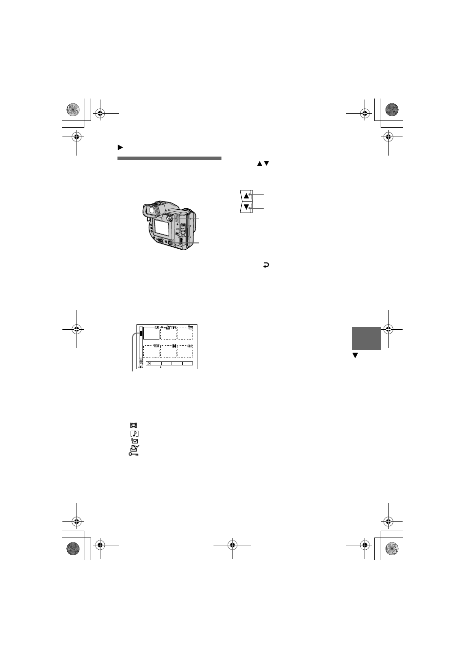 Playing back six images at once (index), B various playb, Playing back six images at once | Index) | Sony MVC-FD97 User Manual | Page 61 / 92