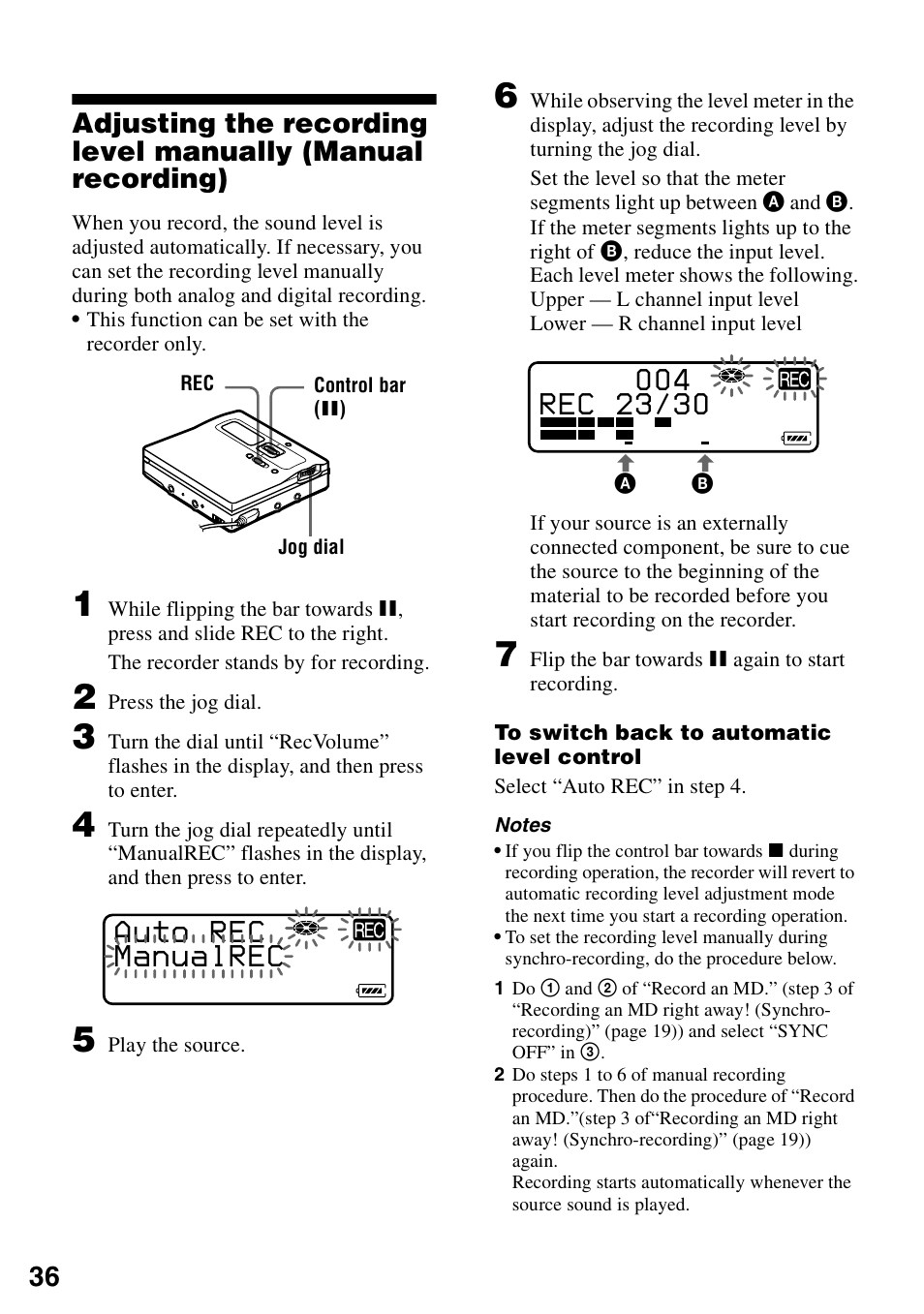 Sony MZ-N1 User Manual | Page 36 / 96