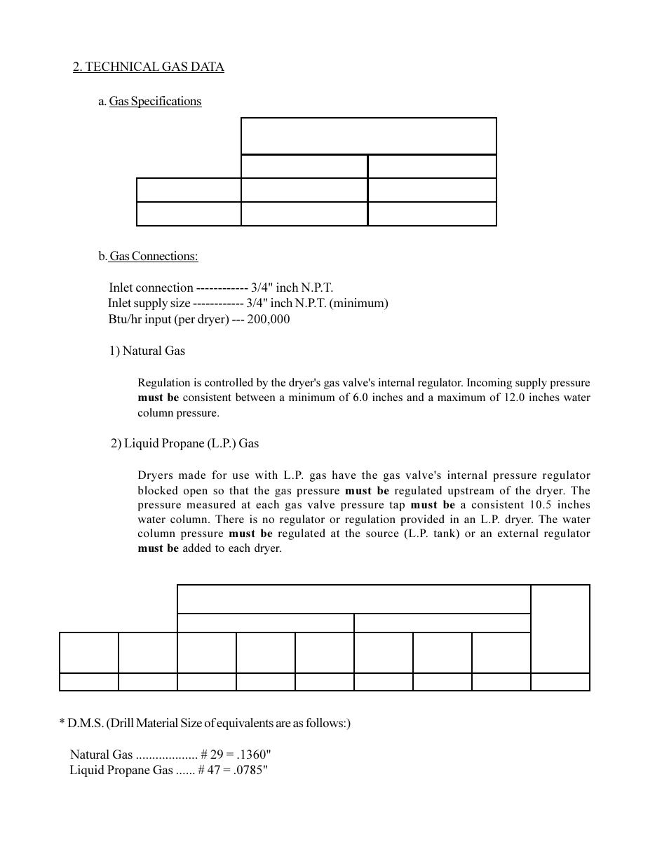 Type of gas | American Dryer Corp. ML-75HS User Manual | Page 32 / 56