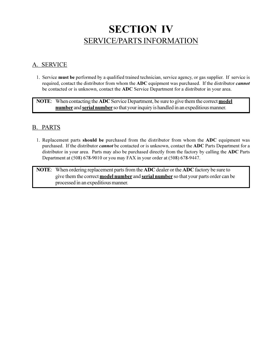 Service/parts information | American Dryer Corp. ML-75HS User Manual | Page 45 / 56