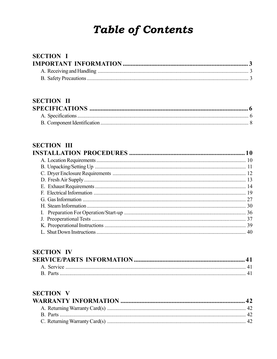 American Dryer Corp. ML-75HS User Manual | Page 5 / 56