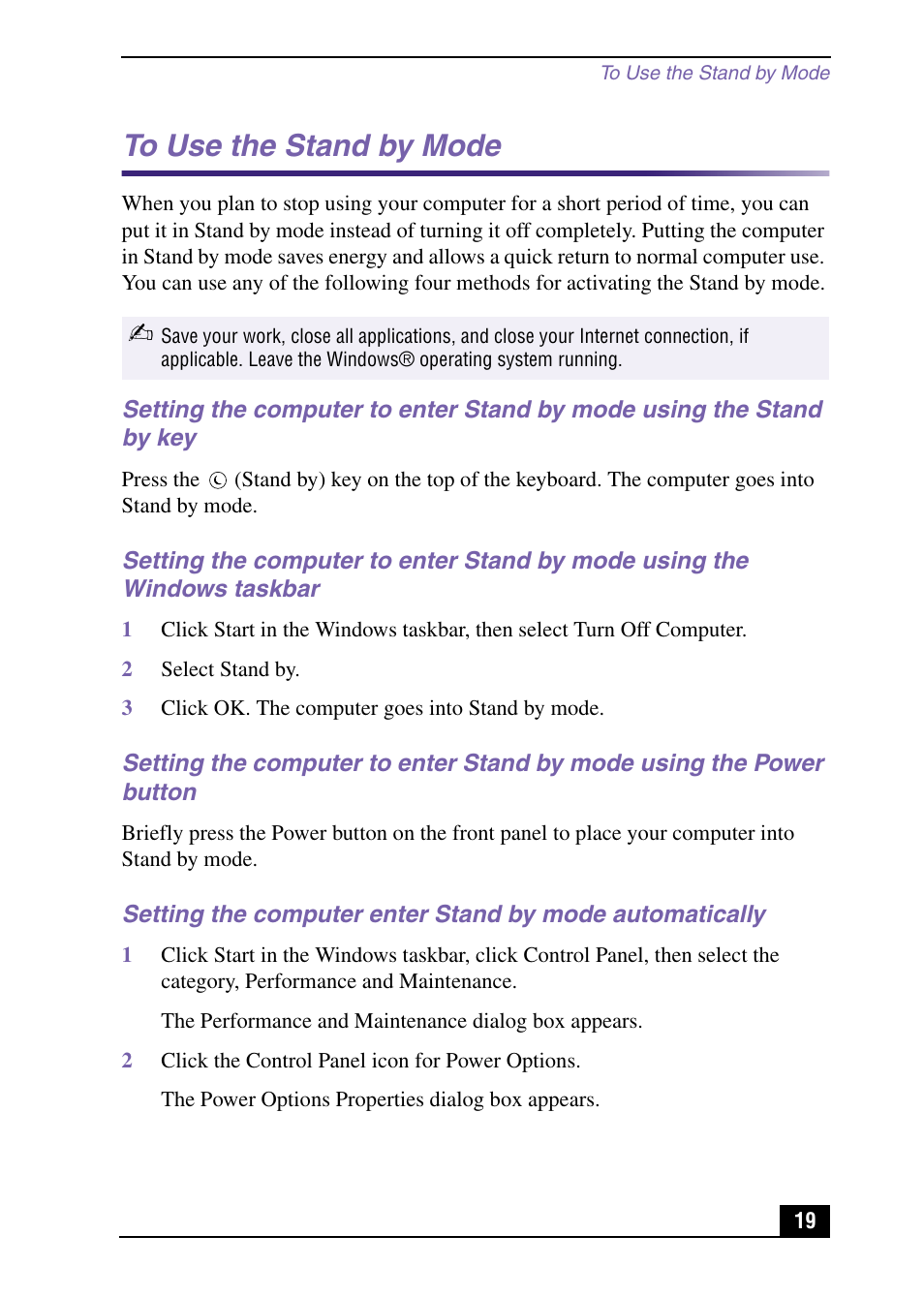 Sony PCV-RX540 User Manual | Page 19 / 56