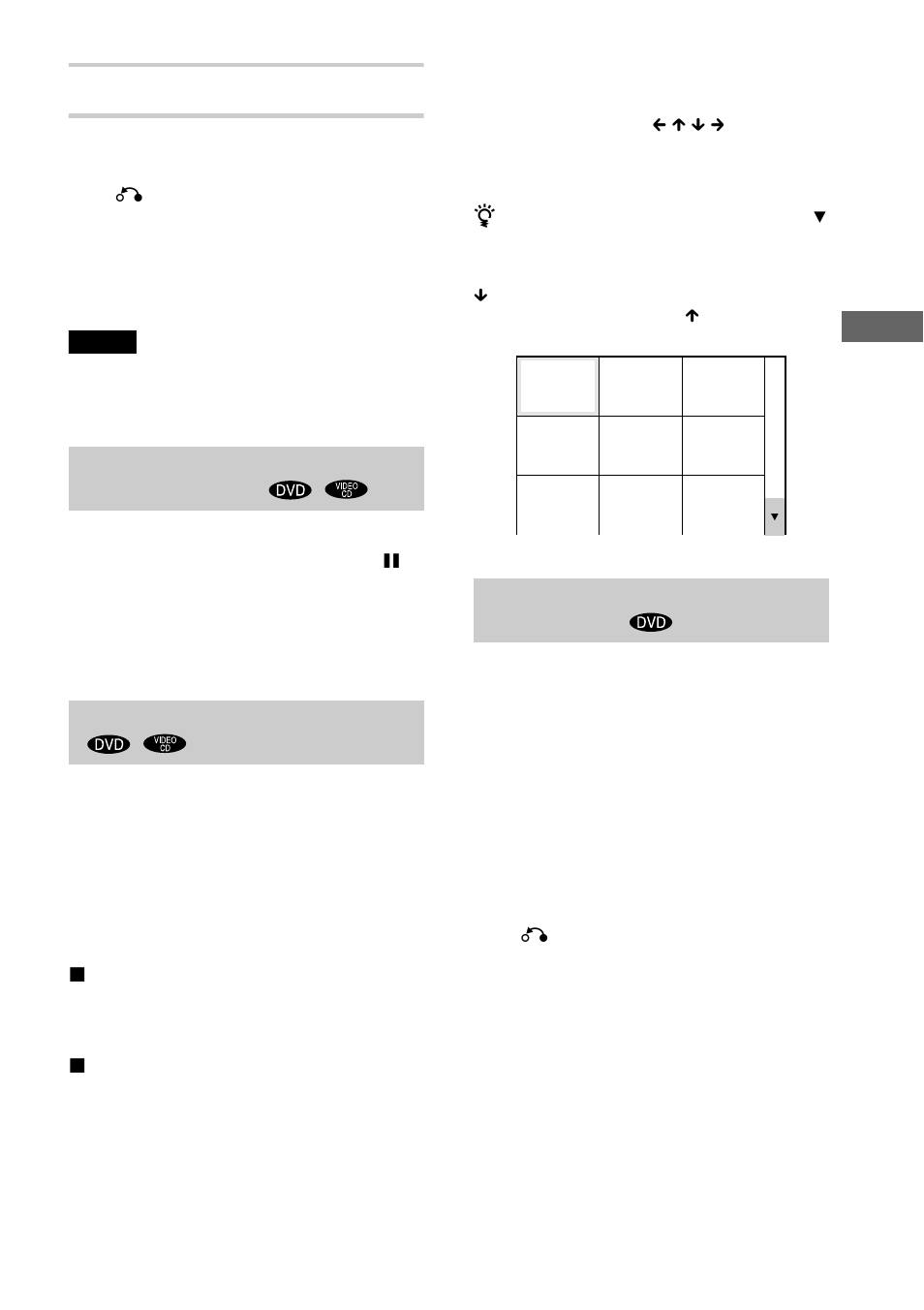 Dividing a track into 9 sections, Strobe playback), Scanning the title, chapter or track | Displaying different angles simultaneously | Sony DVP-NS400D User Manual | Page 43 / 88