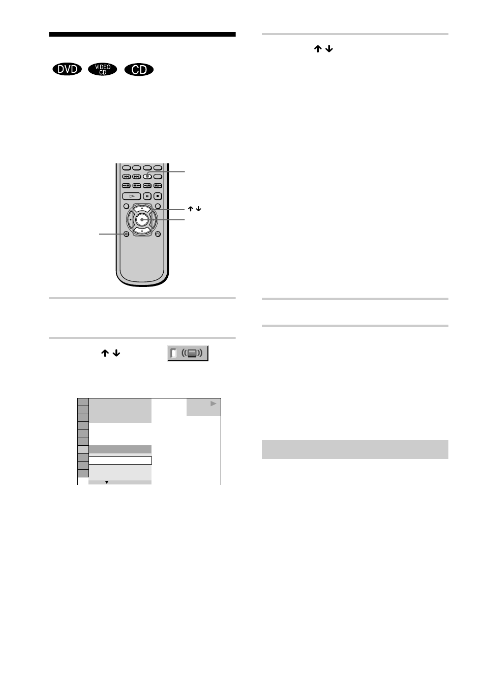 Surround mode settings, For 2 speaker setups, Cator (50) | Sony DVP-NS400D User Manual | Page 50 / 88