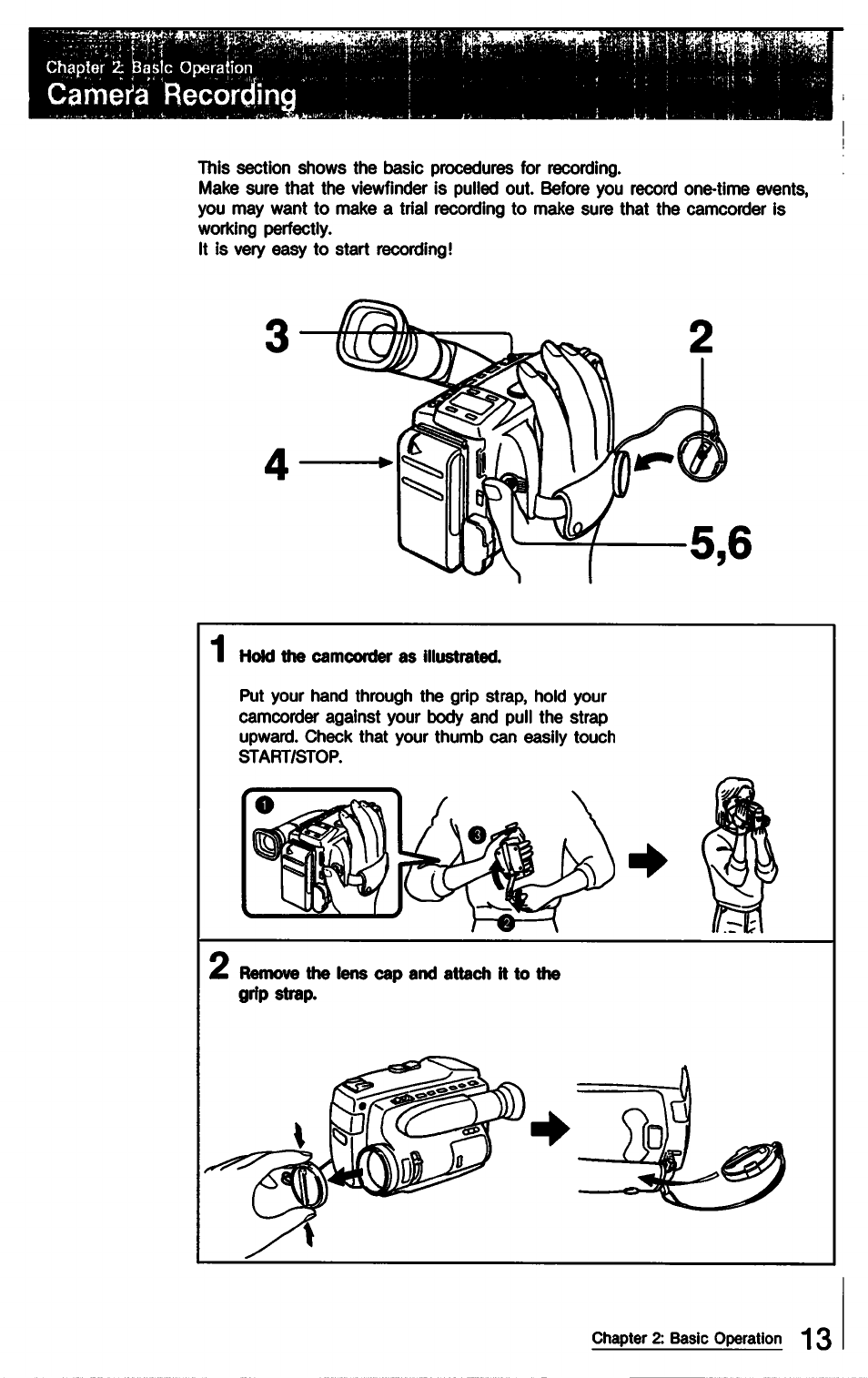 Chapter lie o[miration cartiei'a recorciin | Sony CCD-TR9 User Manual | Page 13 / 72