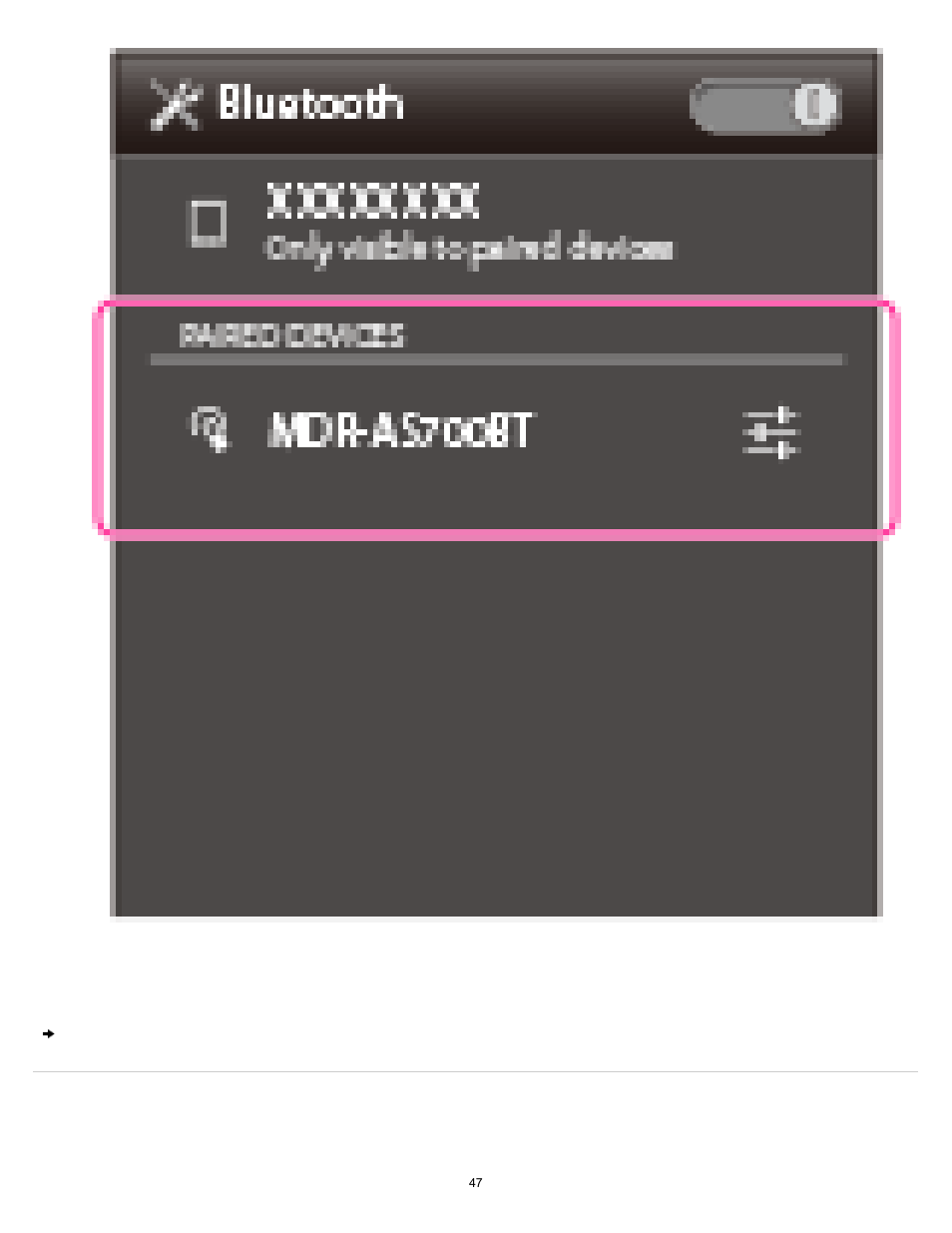 Pairing and connecting with an iphone | Sony MDR-AS700BT User Manual | Page 47 / 112