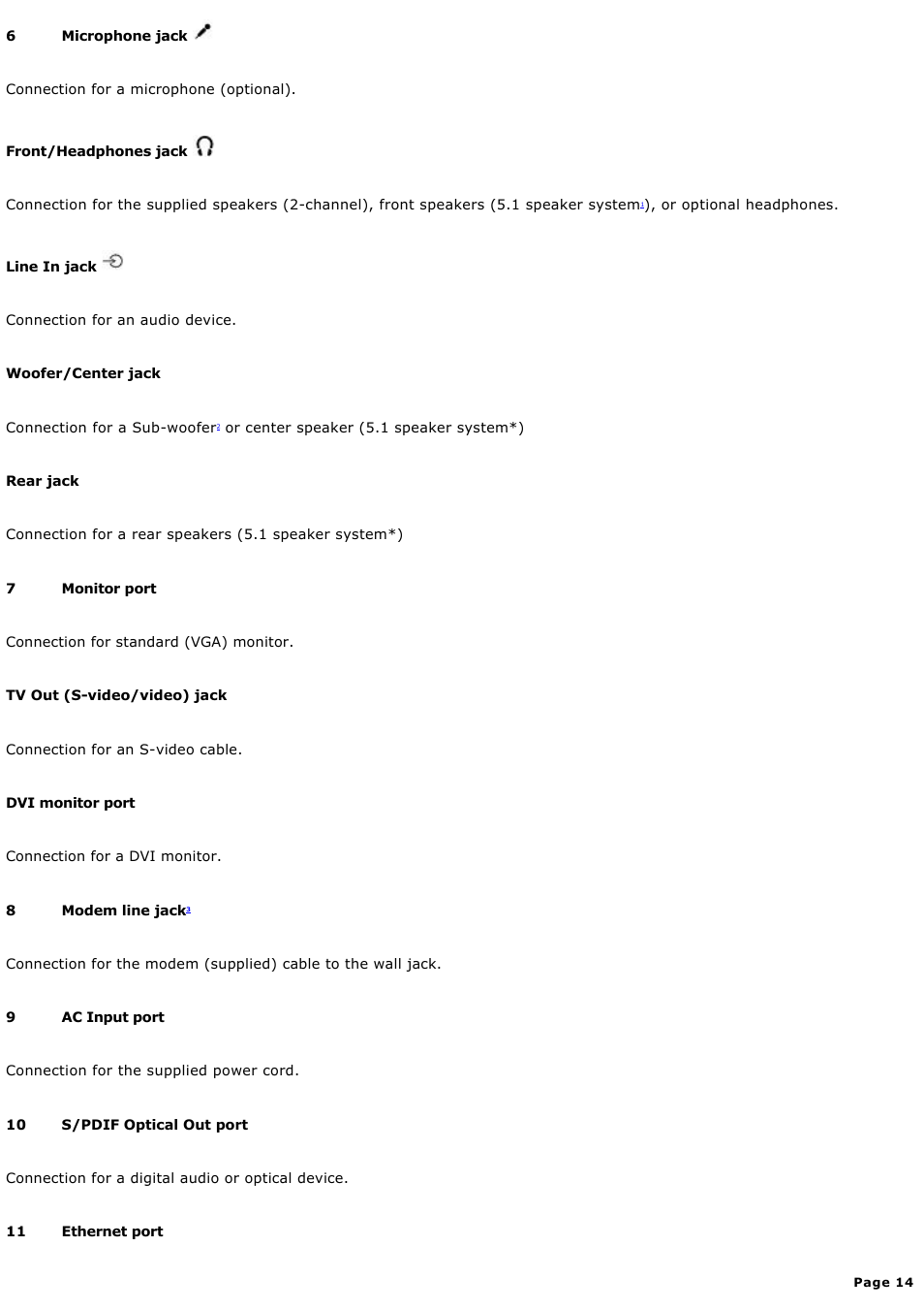 Sony VGC-RA810G User Manual | Page 14 / 254