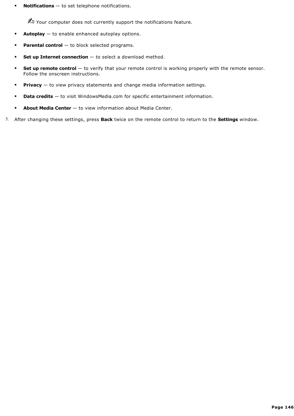 Sony VGC-RA810G User Manual | Page 146 / 254
