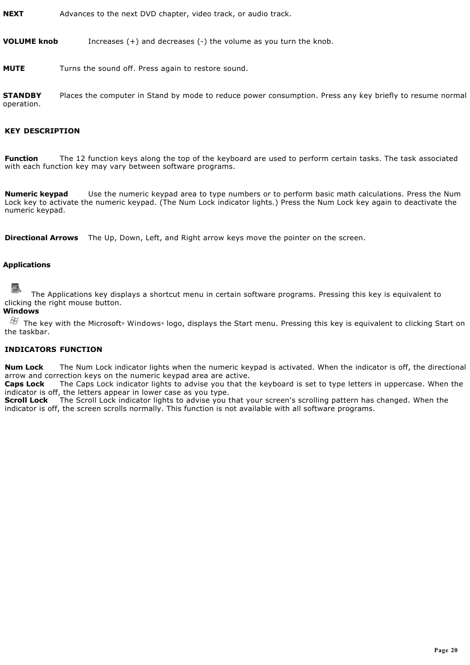 Sony VGC-RA810G User Manual | Page 20 / 254