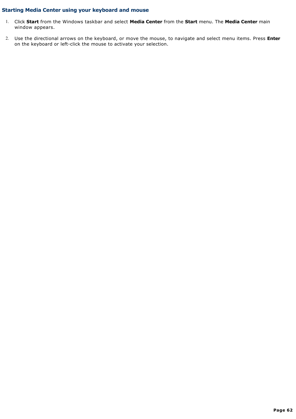Sony VGC-RA810G User Manual | Page 62 / 254