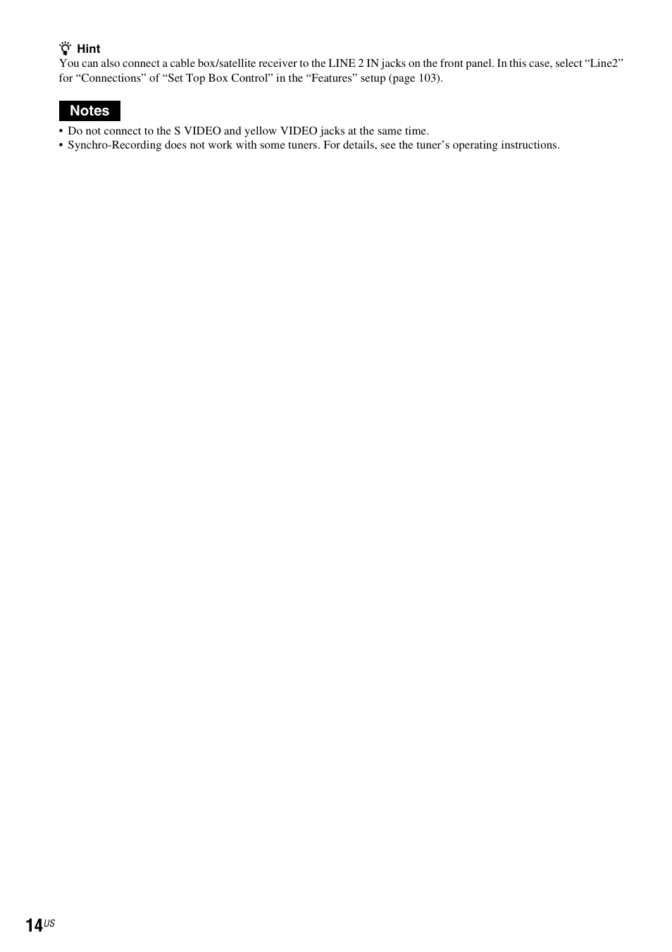 Sony RDR-VX560 User Manual | Page 14 / 160