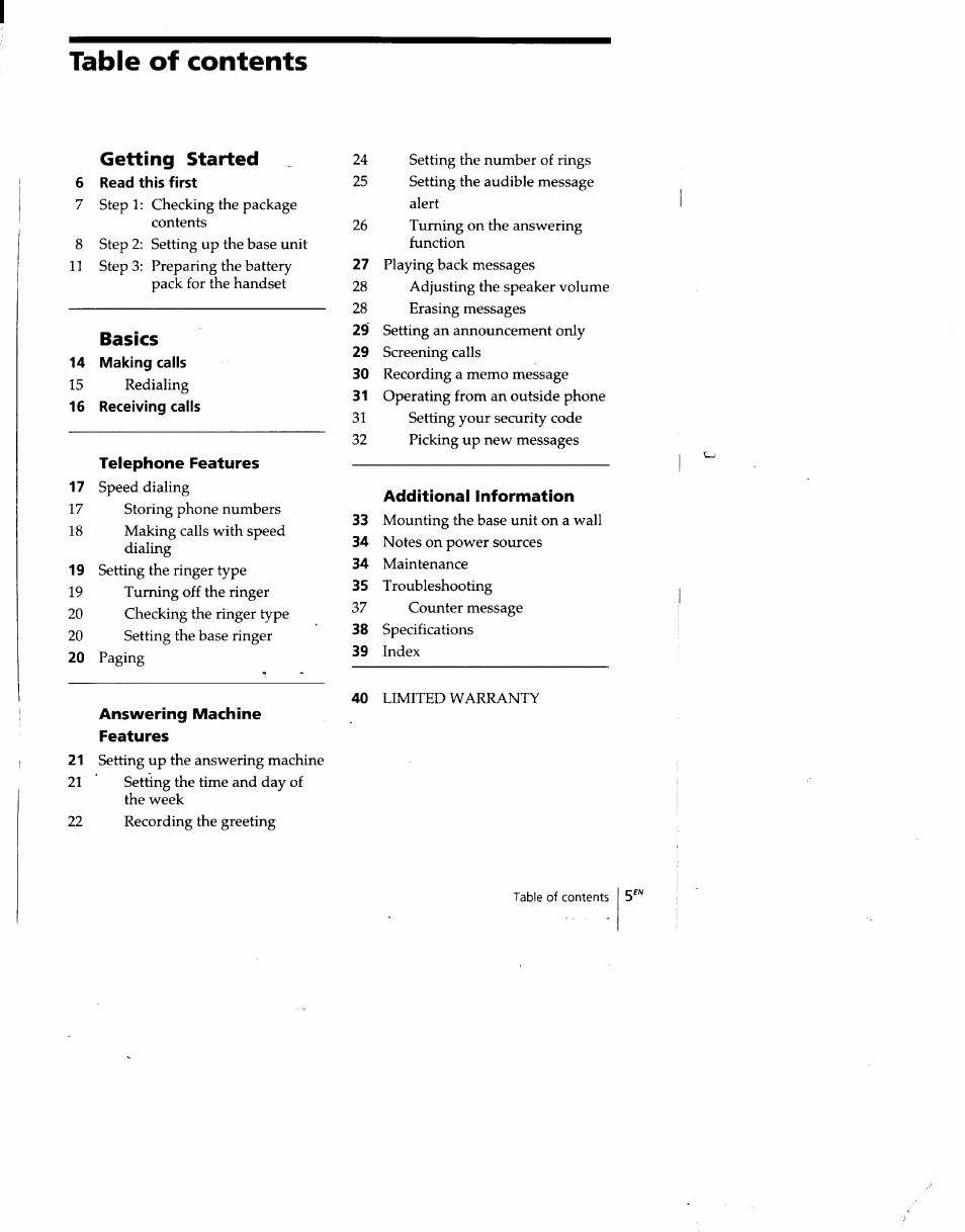 Sony SPP-A940 User Manual | Page 5 / 48