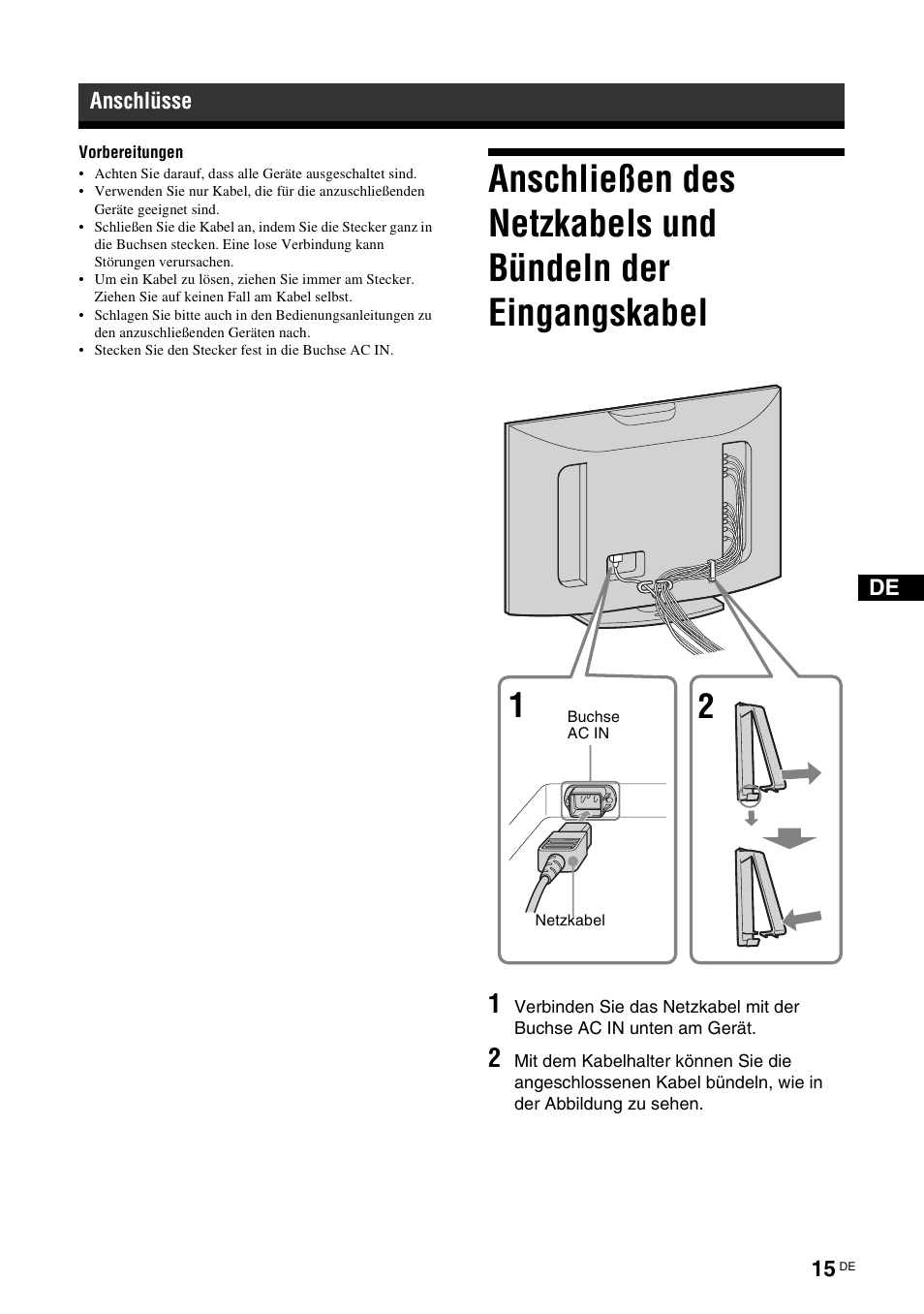 Anschlüsse | Sony KLH-40X1 User Manual | Page 113 / 227