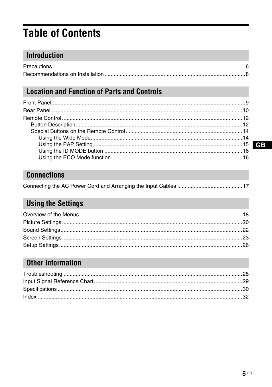 Sony KLH-40X1 User Manual | Page 39 / 227