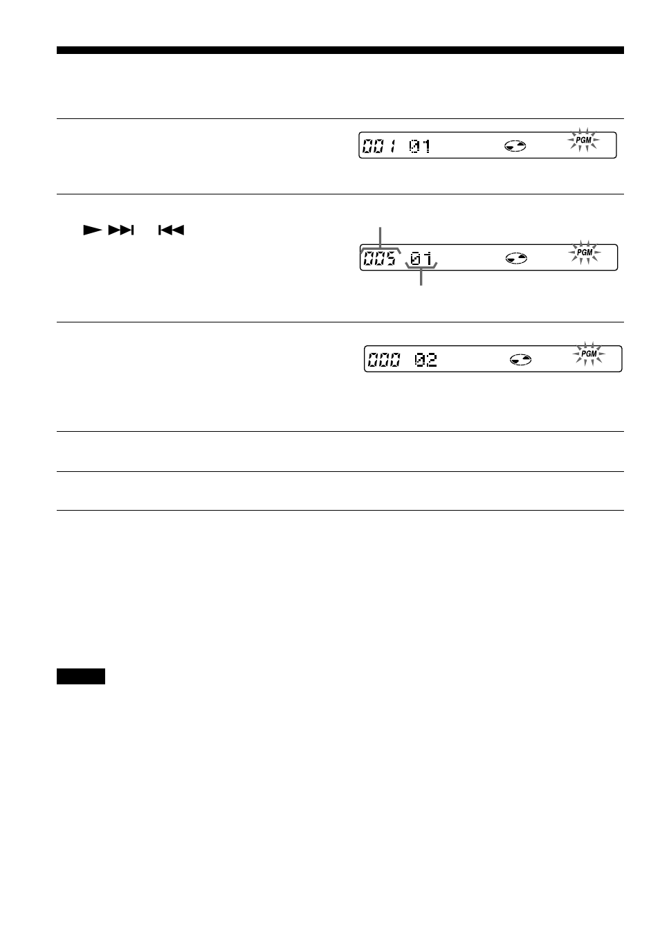 Playing tracks in your favorite order (pgm play), Playing tracks in your favorite order, Pgm play) | Sony D-EJ925 User Manual | Page 12 / 28