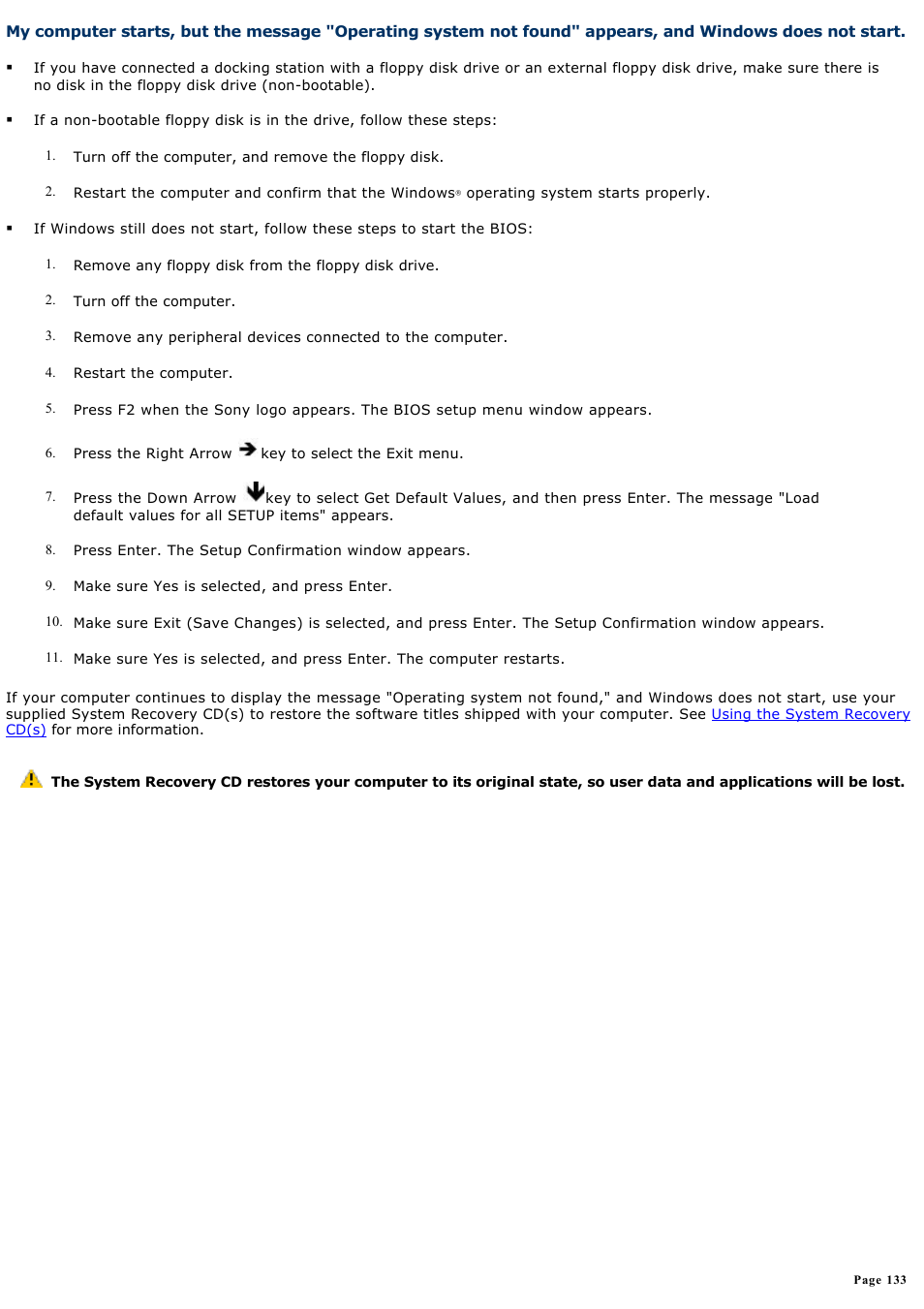 Sony PCG-SRX99P User Manual | Page 133 / 182