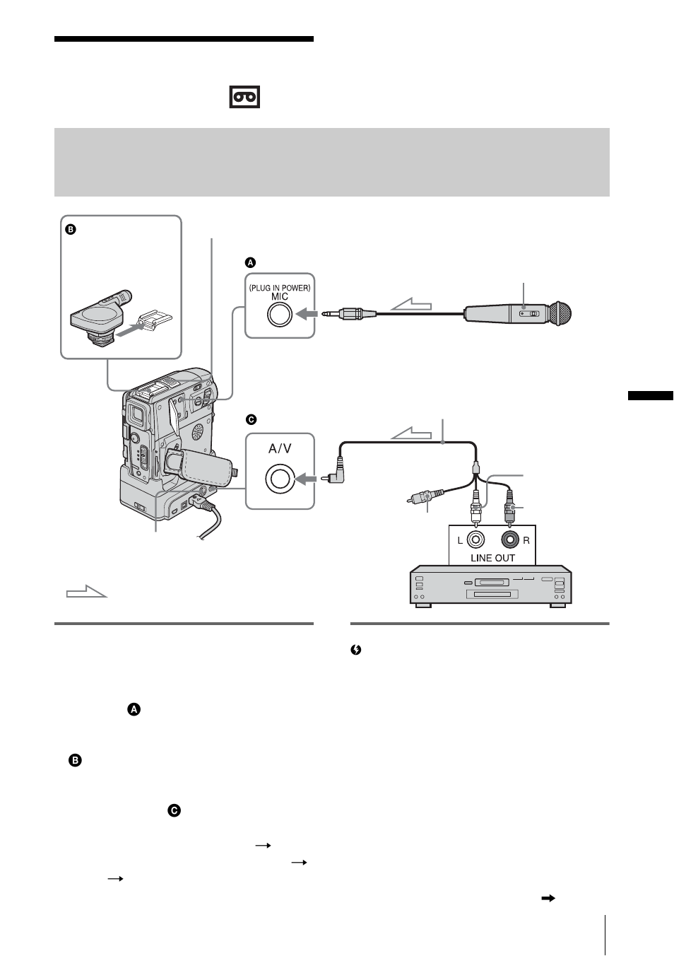 Dubbing sound to a recorded tape, Dubbing sound to a recorded, Tape | Preparing for audio recording, Du b b in g /e d itin g | Sony DCR-PC109 User Manual | Page 105 / 152