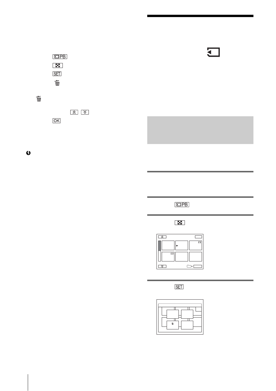 Marking recorded images with specific, Information, Image protection | Print mark, P. 108), Marking recorded images with specific information, Preventing accidental erasure – image protection, 108 to delete pictures on the index screen, Image protection/print mark | Sony DCR-PC109 User Manual | Page 108 / 152