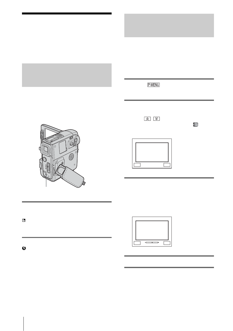 Adjusting the exposure, Adjusting the exposure for backlit subjects, P. 38) | Sony DCR-PC109 User Manual | Page 38 / 152