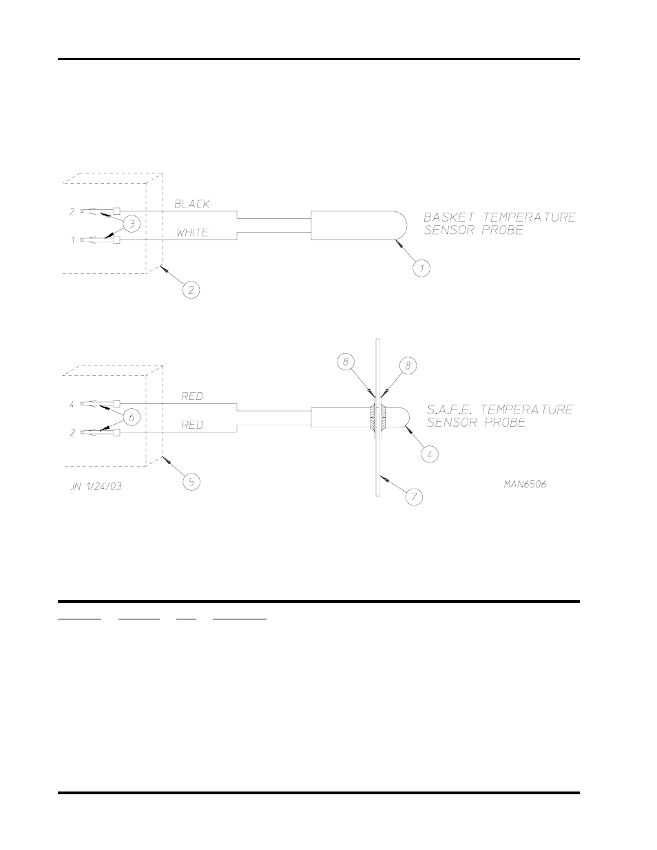 Temperature sensor assemblies | American Dryer Corp. CG20 User Manual | Page 16 / 32