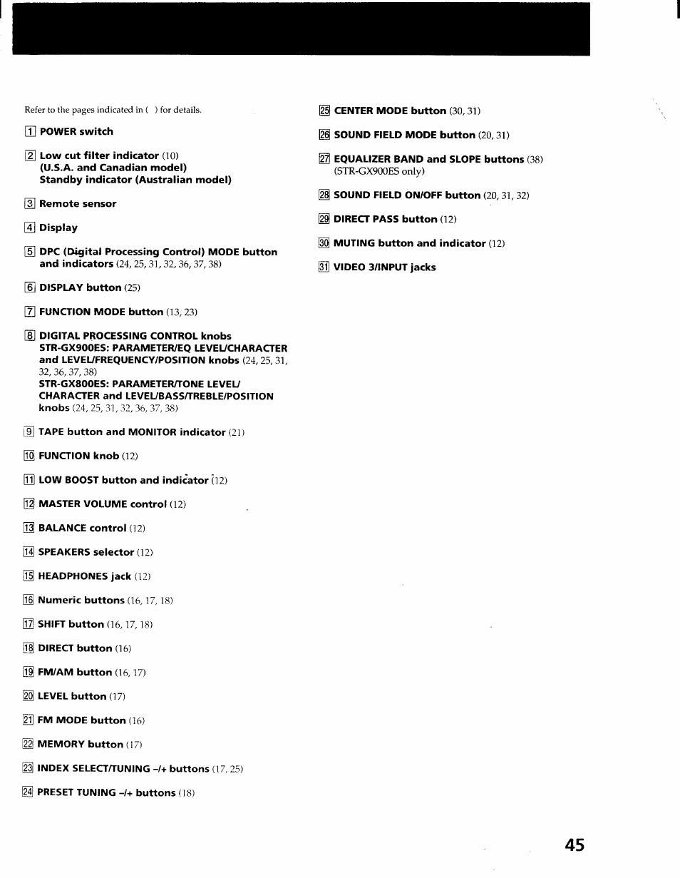 Sony STR-GX900ES User Manual | Page 45 / 50