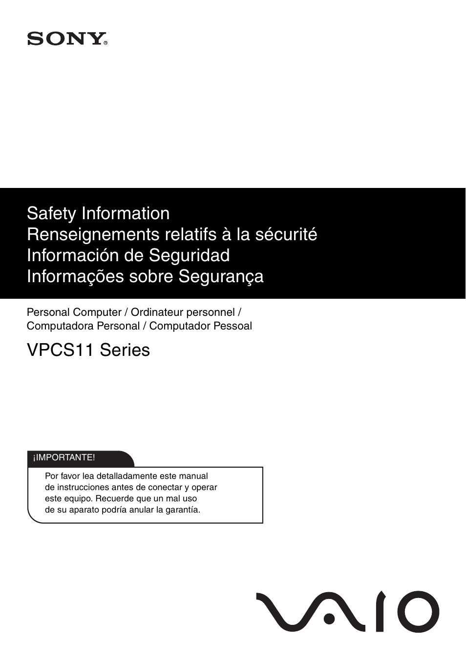 Sony VPCS111FM User Manual | 24 pages