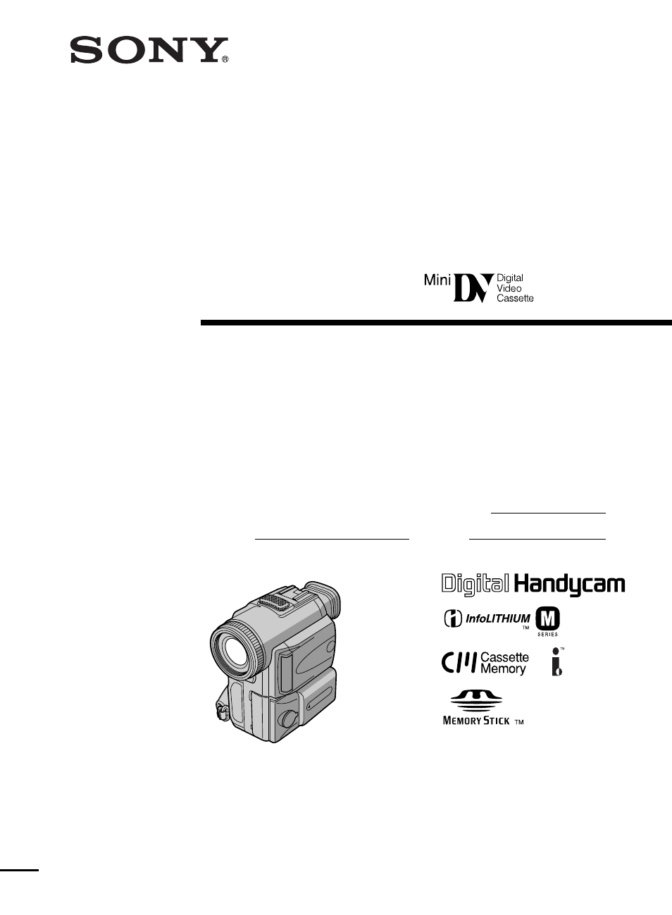 Sony DCR-PC100 User Manual | 140 pages